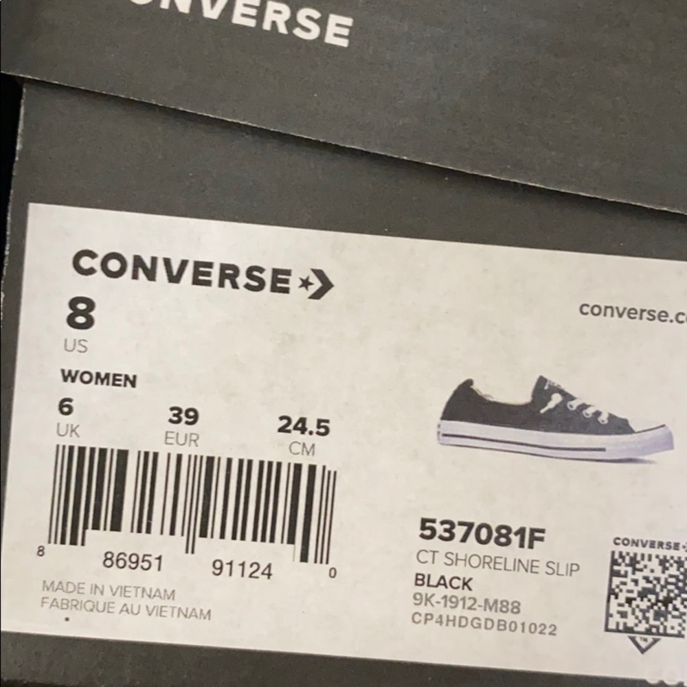 Converse Chuck Taylor Shoreline Slip Canvas BlackW - Picture 9 of 9